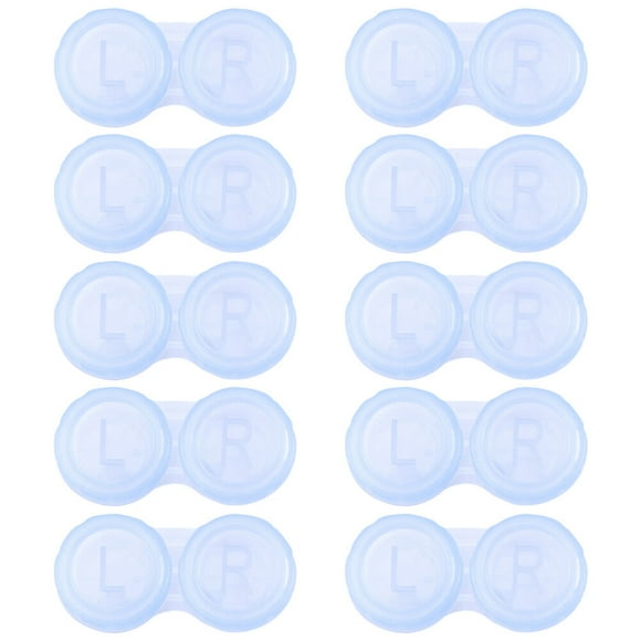 10 estuches dobles para lentes, sencillos soportes para lentes, cajas de almacenamiento para lentes para el hogar y viajes (azul)