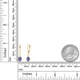 thumbnail image 6 of Gem Stone King 14K Yellow Gold Blue Iolite Dangle Earrings for Women | 1.30 Cttw | Gemstone Birthstone | Oval Checkerboard 7X5MM, 6 of 6