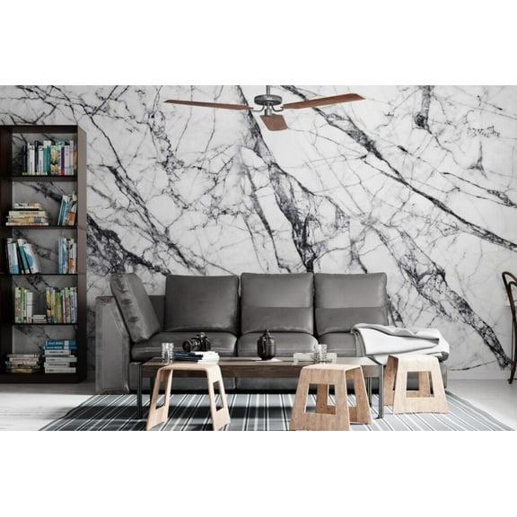 Muravie Black And White Marble Wallpaper, Living Room Peel And Stick Wallcoverings