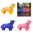 thumbnail image 2 of Dog Raincoats Pet Hooded Raincoats 4Leg Rainjackets Reflective Dog Clothes Skin Friendly Rainy Wear with Detachable, 2 of 9