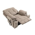thumbnail image 2 of JUUXO Oversized Lift Recliner Chair Lay Flat 71" Length, 26-inch Extra Wide Seat Big Man Recliner, Large Power Lift Chair with Heated Massage & Hidden Cup Holder, 400 lbs, 2 of 10