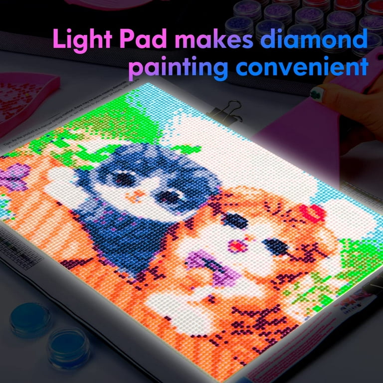Upgrade Diamond Painting Light Pad A2, Adjusted Dimmable Brightness 3  Colors Diamond Painting Accessory for Diamond Painting 
