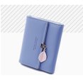 thumbnail image 5 of OUSITAID Wallets for Women Leaf Card Holder Trifold Small Wallets Silm Wallets Zipper Coins Pocket with ID Window, Dark Blue, 5 of 6