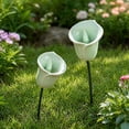 thumbnail image 5 of Handmade Ceramic Bee Watering Station, Flower Pollinator Water Feeder with Stake for Butterfly Patio Lawn Garden(2PCS-B), 5 of 7