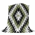 thumbnail image 6 of Green Aztec Blanket Soft Cozy Warm Throw Blanket for Couch, Plush Fuzzy Flannel Fleece Blankets for Sofa, Black White Southwest Retro Geometric Bed Blankets Lightweight Gifts for Women, 50"x60", 6 of 9