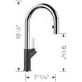 thumbnail image 5 of 526398 Urbena Kitchen Faucet, 1.5 GPM, Chrome/Coal Black, 5 of 7