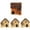 Assorted Color, variant on Masteelf Assorted Color Miniature Fairy Garden Houses 4pcs Resin for Decoration Micro Garden Landscaping Ideas