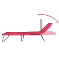 thumbnail image 2 of vidaXL Chaise Longue Pliante Acier Revêtu de Poudre Rouge, 2 of 4