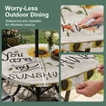 thumbnail image 5 of Round Outdoor Tablecloth with Umbrella Hole and Zipper, Sunflowers Tablecloth with Elastic Waterproof, Vintage Bee You Are My Sunshine Retro Patio Table Covers for 45" - 54" Picnic Pool Tables, 5 of 9