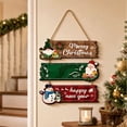 thumbnail image 4 of Christmas Wooden Door Hanger Sign, 3 Tier Hanging Wall Plaque With Santa, Snowman and Gnome, Merry Christmas Happy New Year Front Door Decor for Holiday Party, 4 of 4