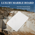 thumbnail image 5 of Koville Italian Natural Marble Trays for Decor, 12" x 8" Decorative Trays for Home, Stone Tray with Stripe Grooves Multi-Purpose Entryway Catchall Tray for Rings/Keys/Jewelry (White Calacatta), 5 of 7