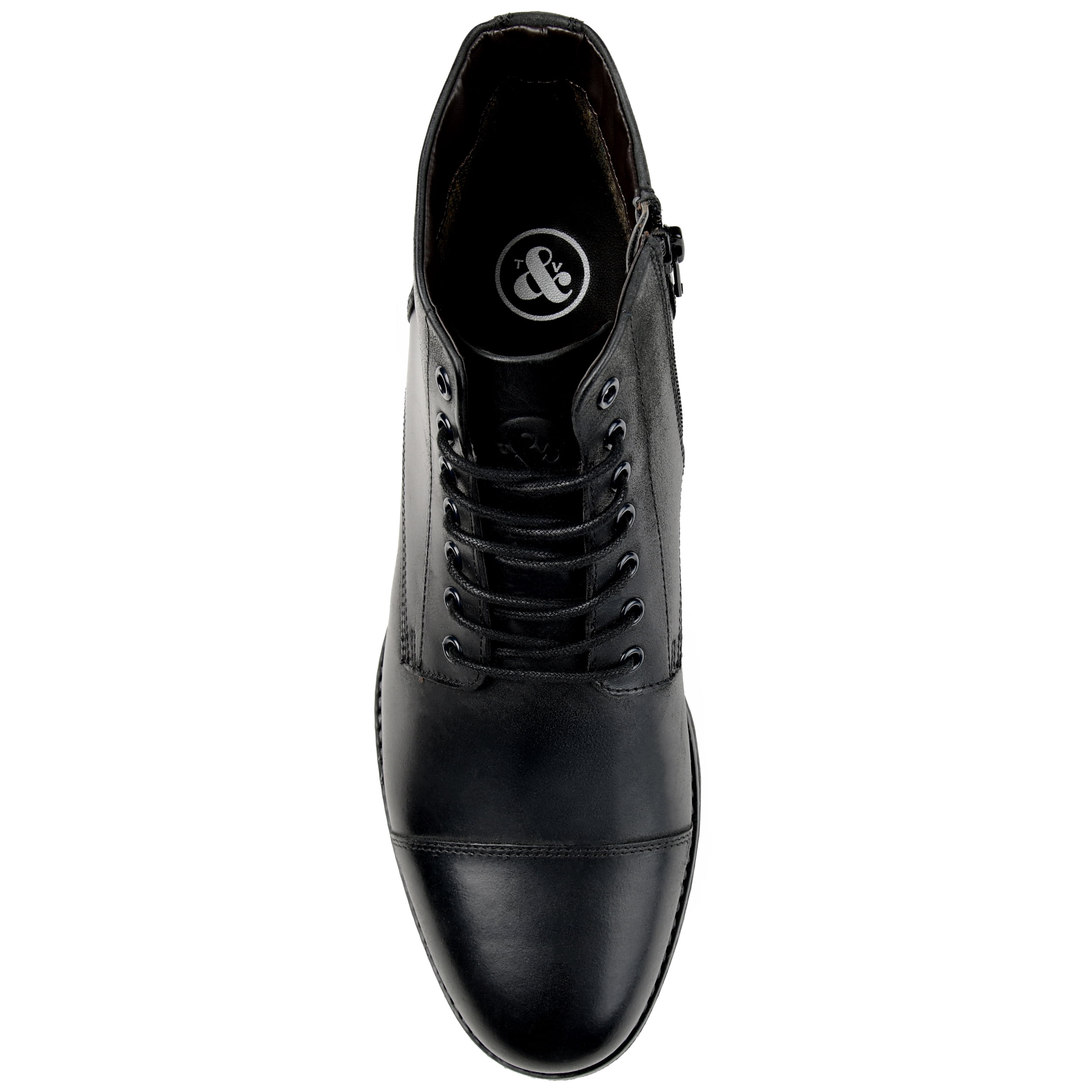 Tuck & Von Men's Lace-up Cap Toe Dress Ankle Boot