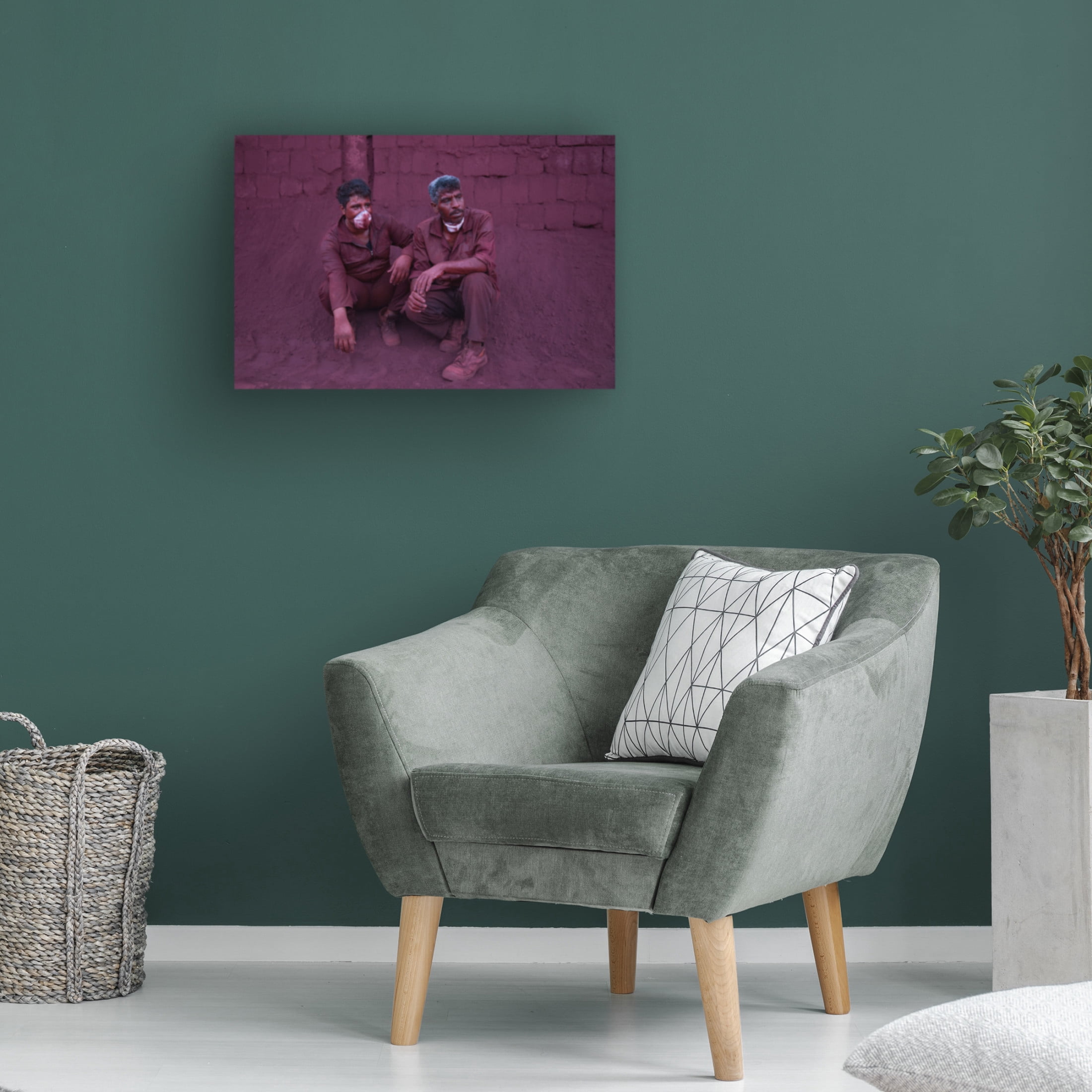 Canvas Wall Art - Pantea Naghavi Anaraki 'Red Worker' Wall Art for Living Room, Bedroom, or Office D?cor by Trademark Fine Art - 24 x 16 Inches
