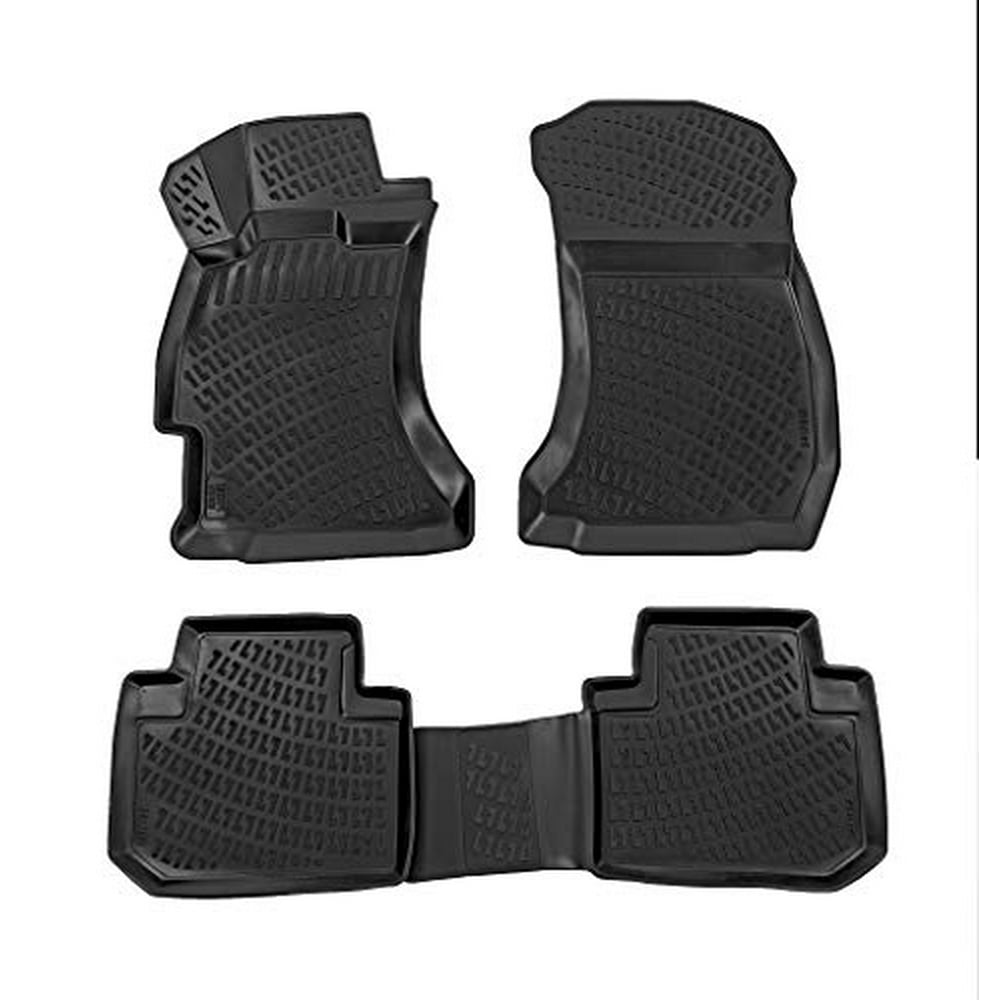 Crocliner Front and Rear All Weather Custom Fit Floor Mats for Subaru Forester / 2014-2018 2014 Subaru Forester All Weather Floor Mats