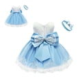 thumbnail image 2 of ZHUASHUM Baby Girls Lace Bowknot Princess Wedding Formal Tutu Dress+Headband Set Clothes, 2 of 5