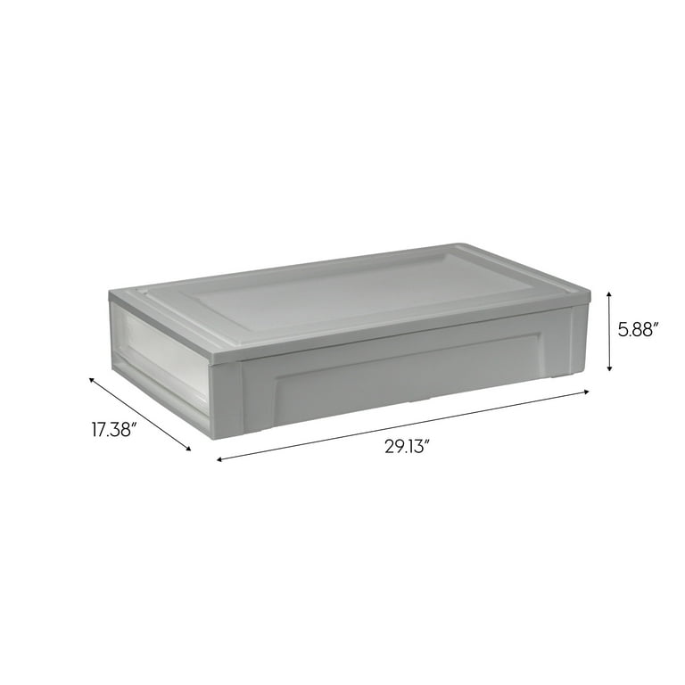 Anyoneer Under Bed Storage Bins With Lids 35 x 16 x 5.7 Grey