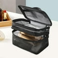 thumbnail image 6 of Double Layer Toiletry Bag Portable Small Tote Bags Bathroom Cosmetic Organizer Women Makeup Bag for Toiletries Essential Oil Black, 6 of 9