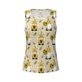 thumbnail image 4 of Lsque Gnomes Bees And Sunflowers Printed Workout Tank Tops for Women, Athletic Sports Tank Tops, Compression Sleeveless Dry Fit Shirts,Sleeveless Yoga Shirt-, 4 of 9
