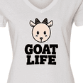 thumbnail image 4 of Inktastic Goat Life Women's V-Neck T-Shirt, 4 of 5