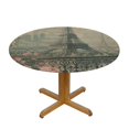 thumbnail image 3 of Orinice Eiffel Tower Roses Art Nouveau Round Table Cover Stain Resistant Washable Indoor Outdoor Tablecloth Kitchen Dining Wedding Parties 100% Polyester Fiber 38-42, 3 of 8