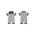 thumbnail image 2 of RUINIXCW Baby Boys Jumpsuit, Short Sleeve Stripes Pumpkin/Ghost Summer Romper Halloween Clothes, 2 of 9