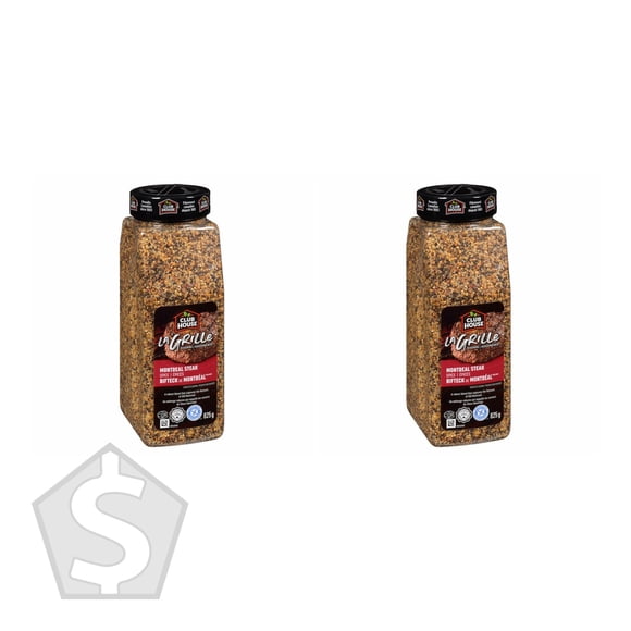 Club House La Grille Montreal BBQ Steak Spice Seasoning Blend, 825 g (Pack of 2), 1.65 kg Total