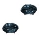 thumbnail image 3 of Qarigey Gorros de operación Enfermeras Durabilidad En forma de calabaza Botón de pulido opaco de color puro Gorros de trabajo Hallowmas Negro-blanco 2Conjunto, 3 of 6