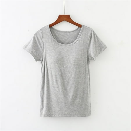 Hamky Vest for Women Tank Tops Yoga Gym Tops Workout Tank Tops Strap Padded Undershirts Cotton Camisole Vest Top Sleeping Vest Bra Top Vest Tops for Women Waistcoat Vest Grey XL