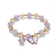 thumbnail image 1 of Nvzi Pulsera de mariposa de imitación de jade con forma de palomitas de maíz y cristal de mariposa, pulsera de estilo chino para mujer, regalo, color morado, 1 of 5