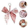 thumbnail image 3 of Unique Bargains 1 Pc Trendy Bow Scarf Letter A Handbag Charm Decorative Keychain Red, 3 of 5