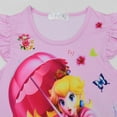 thumbnail image 3 of Toddler Girls Princess Dress Nightgowns Peach Nightdress Sleep-Wear Pajamas, Size 2-8, 3 of 4