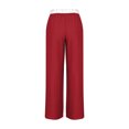 thumbnail image 3 of Annhoo Palazzo Pants for Women Trendy Color Block High Waisted Drawstring Trousers Casual Pleated Wide Leg Pants, 3 of 4