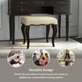 thumbnail image 6 of Hillsdale Hamilton Wood and Upholstered Backless Vanity Stool Burnished Oak, 6 of 14