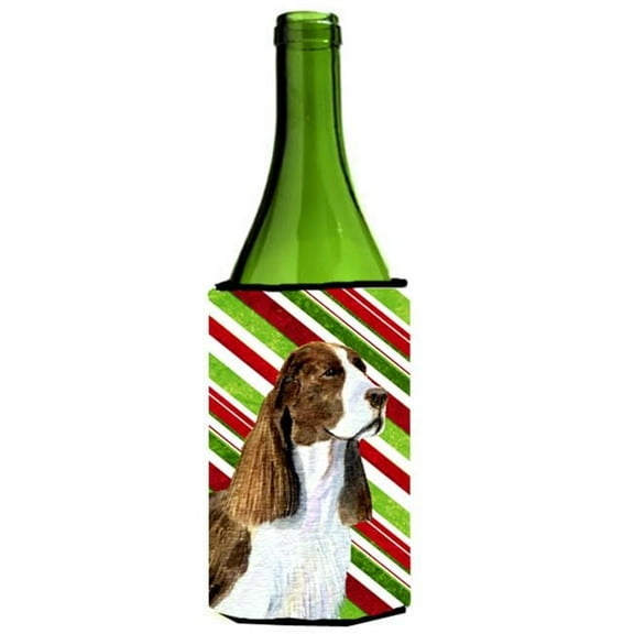 Springer Spaniel Candy Cane Holiday Christmas Wine Bottle Hugger - 24 oz.