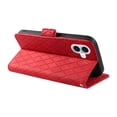 thumbnail image 5 of Compatible with iPhone 16 Wallet Flip Case, Classic PU Leather Shockproof Protective for Men Women Card Slots Kickstand Magnetic Closure Phone Case Cover for iPhone 16, Red, 5 of 9