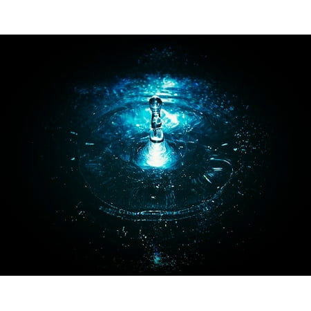 Framed Art For Your Wall Fountain Drip Liquid Drop Of Water Water 10x13 Frame