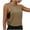 Khaki, variant on Karight Cotton Cropped Workout Tank Tops for Women - Sleeveless Sports Athletic Yoga Running Gym Crop Shirts
