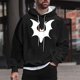 thumbnail image 1 of Sudadera con capucha de Halloween para hombre, informal, de moda, con cuello redondo, estampado, manga larga, blusa de poliéster, 1 of 5