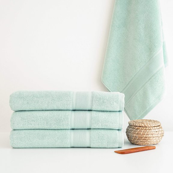 Turkish Cotton Bath Towel Set – Glacier Green (600 GSM)