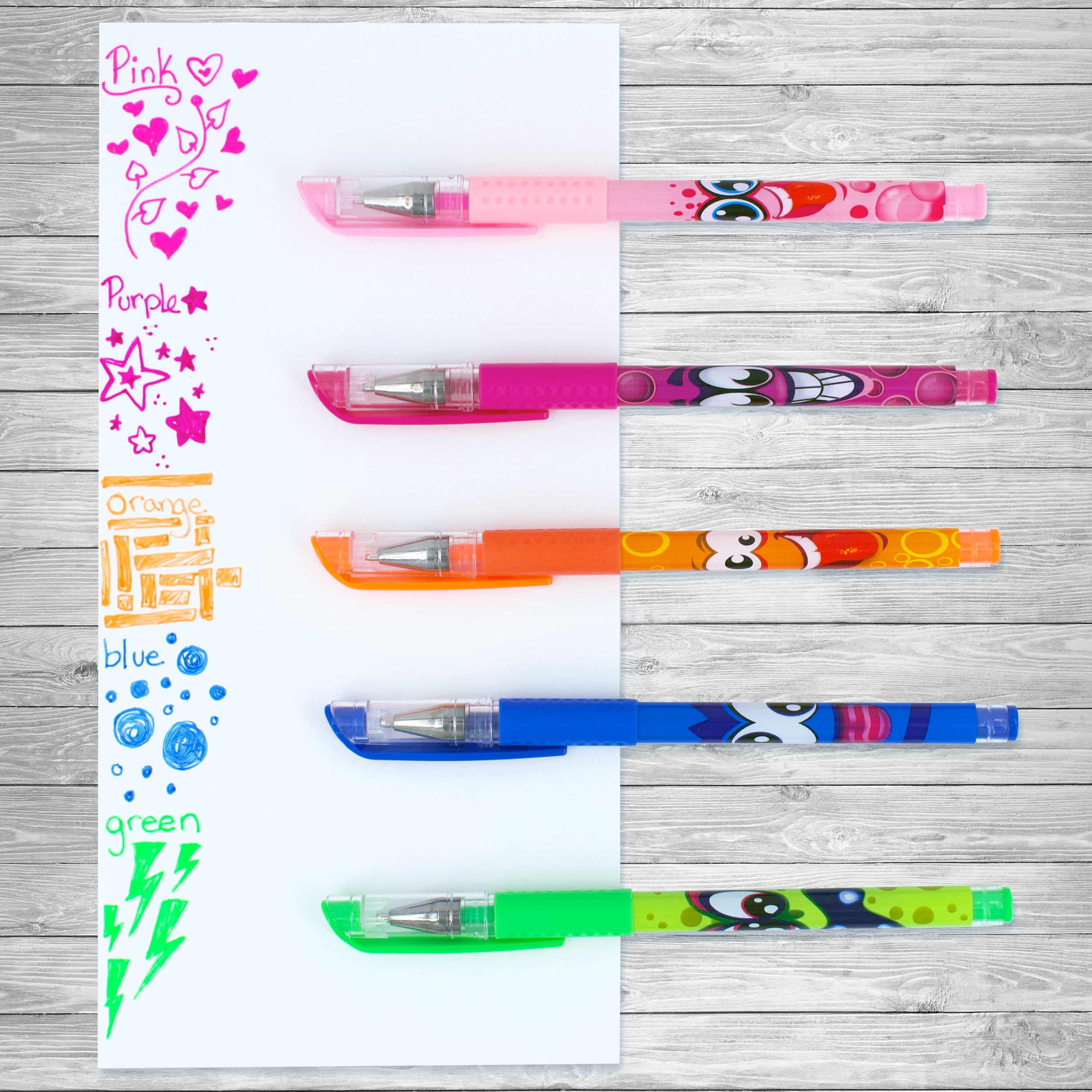  Scentos Scented Gel Pens for Kids - Assorted Colorful Pens -  Fine Point Gel Pen Set - For Ages 3 and Up - 24 Count : Office Products