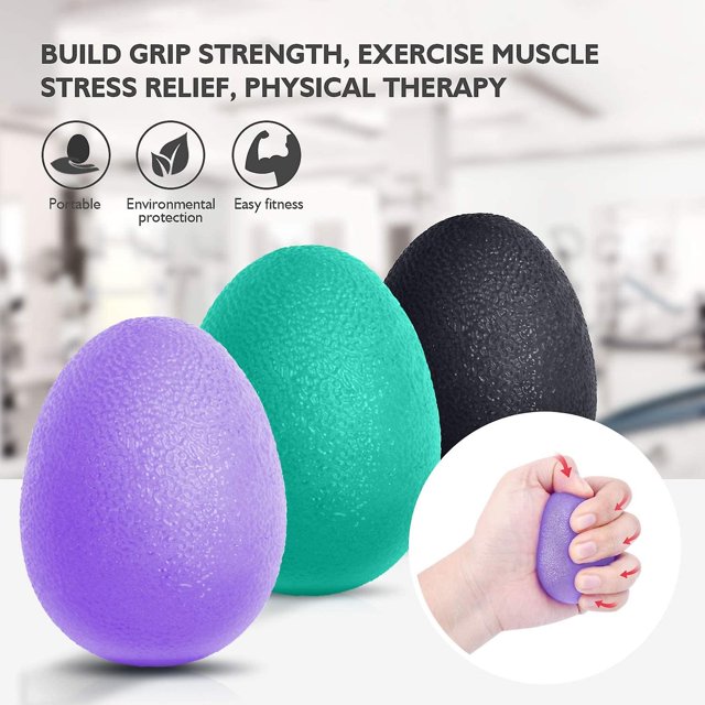 Bolas de terapia de manos oso de fresa Paquete de 3 dedos Tóner de silicona para dedos