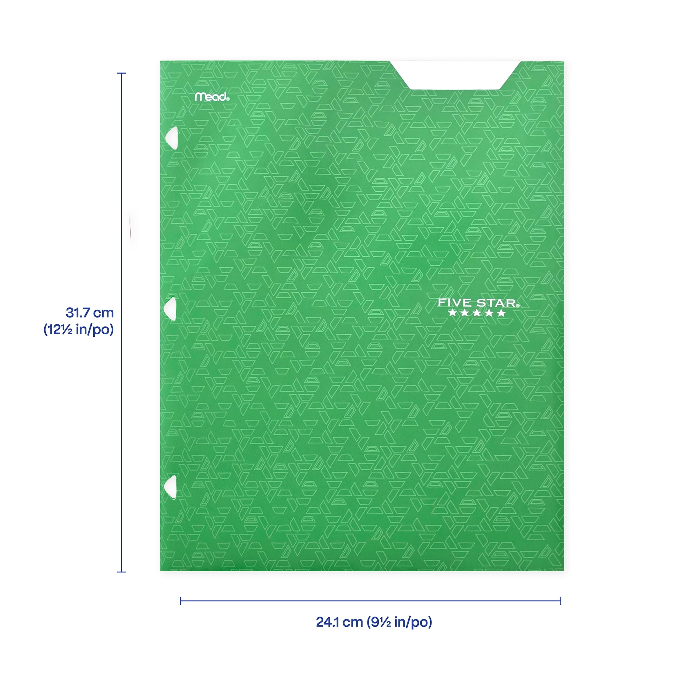 Five Star 4 Pocket Portfolio, Green