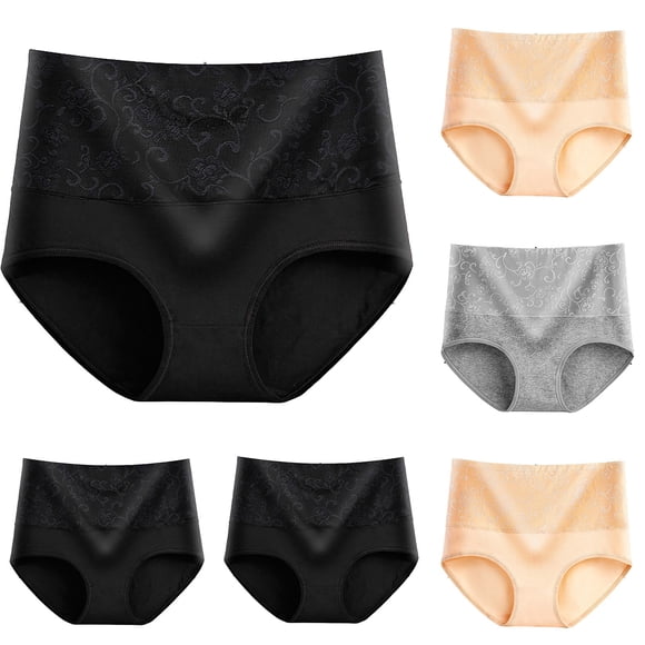 Bigersell Pregnancy Underwear Clearance Panties Women Briefs Panty Style P-1595 Polyester Cheeky Panties Thong Underwear Briefs High Waist Women's Panties Yellow XL