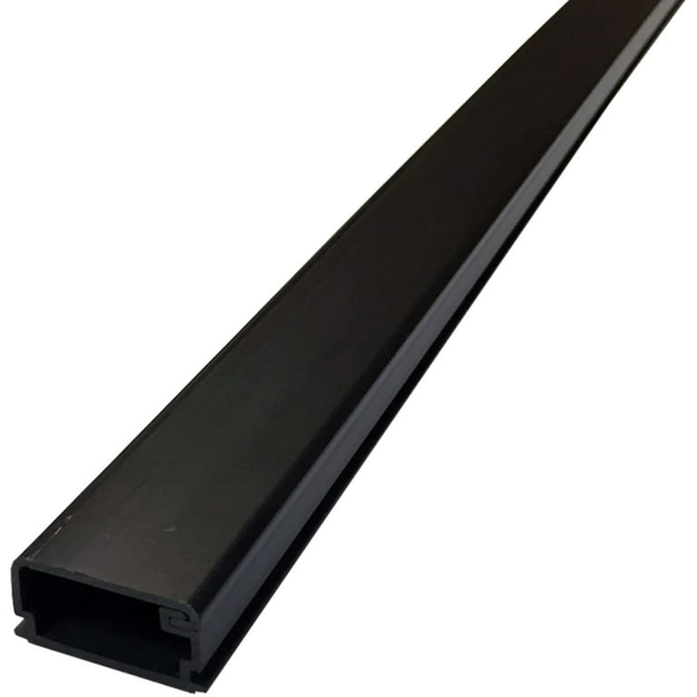 Medium 5 Foot Latching Surface Cable Raceway - Channel Size: 0.75W x 0.4H  - 20 Sticks - Black 