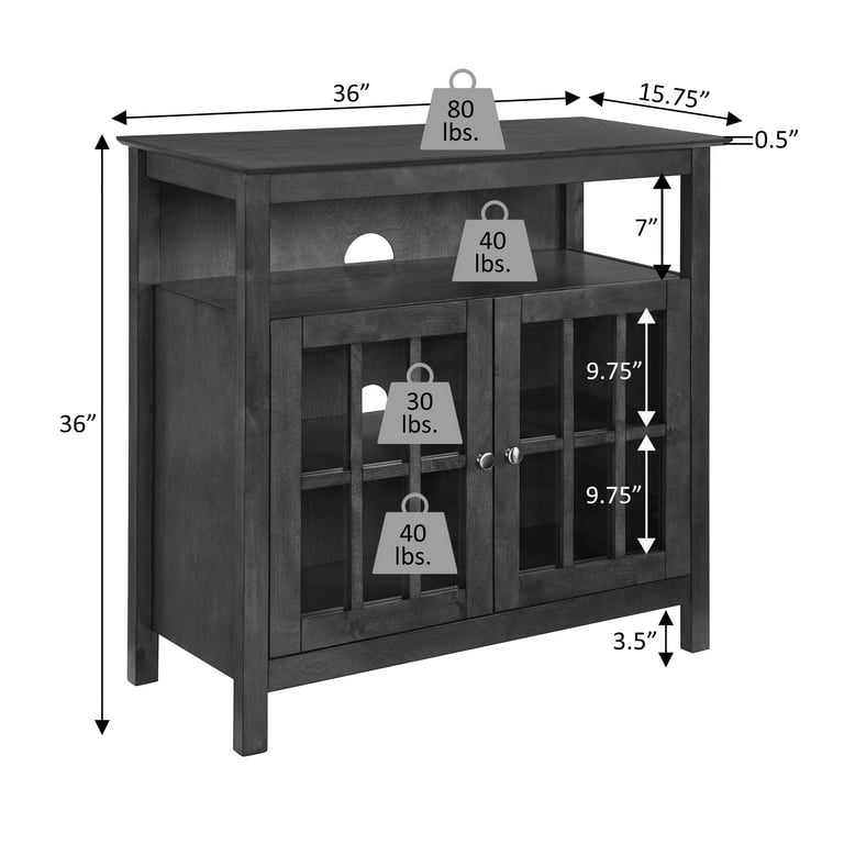 Convenience Concepts Big Sur Highboy TV Stand with Storage