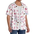 thumbnail image 4 of Wukai Cute Poodle Dog Men's Casual Short-Sleeve Button Down Shirt - Lightweight Summer Dress Shirt for Daily Wear-Medium, 4 of 7