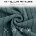 thumbnail image 6 of Women's V Neck Ribbed Knit Long Sleeve Tops Casual Bishop Sleeve Pullover Shirts for Fall Daily Wear, 6 of 7
