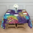 thumbnail image 3 of Colorful Tropical Leaf Pattern Square Tablecloth,Waterproof Square Table Cover,Wipeable Spillproof Washable Table Cover for Home Kitchen Party Decor 42"X42"(107x107cm), 3 of 6