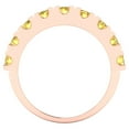 thumbnail image 5 of 1.53 ctw Wedding Band for Women - 18K Rose Gold Simulated Yellow Diamond Stackable Eternity Ring, 5 of 6