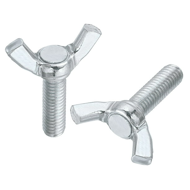Tornillos mariposa con ala M6x20mm en paquete de 5, tornillos de acero al carbono
